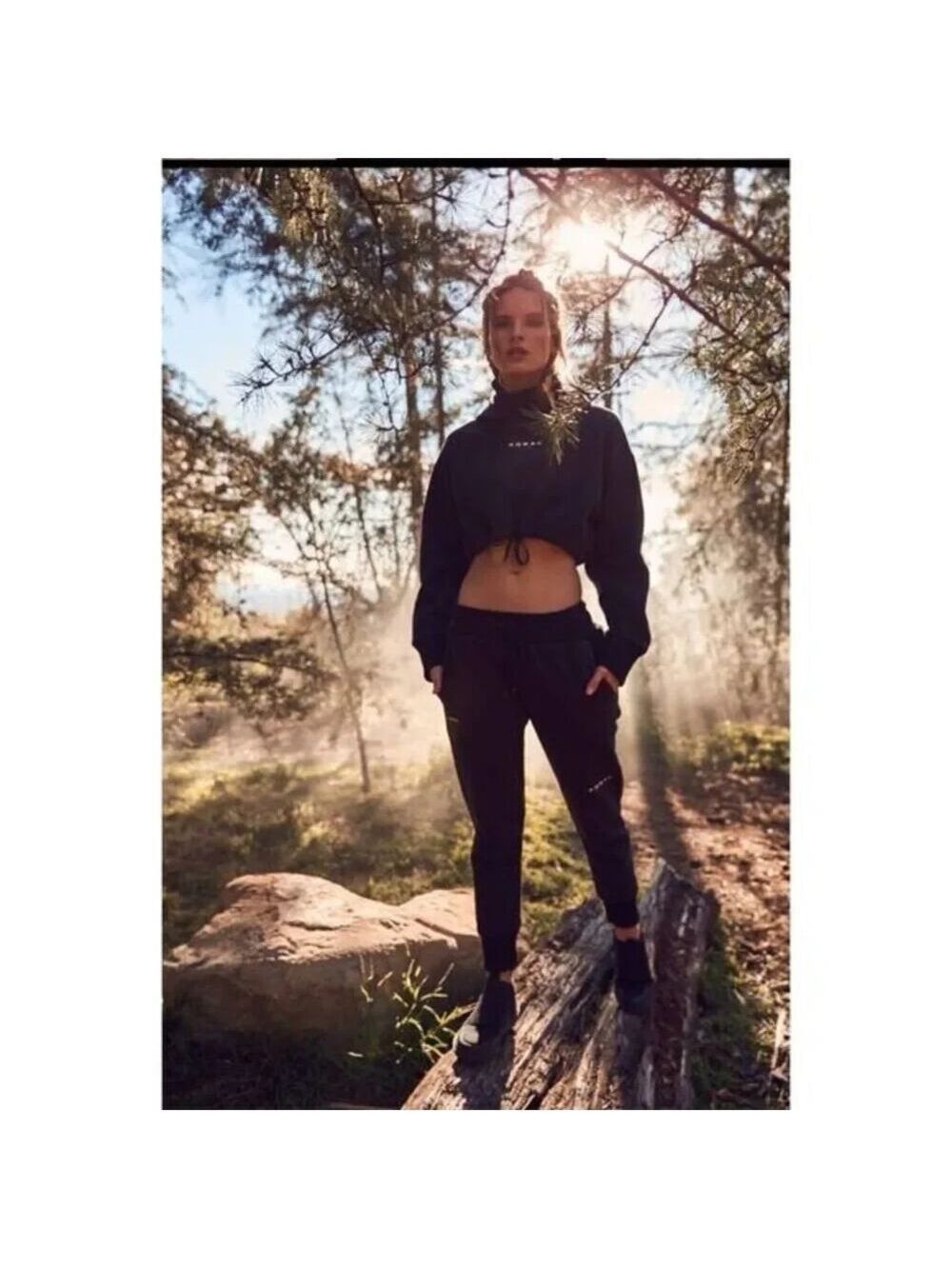 Koral Fluster Cropped Haze Joggers Sz S Black NWT